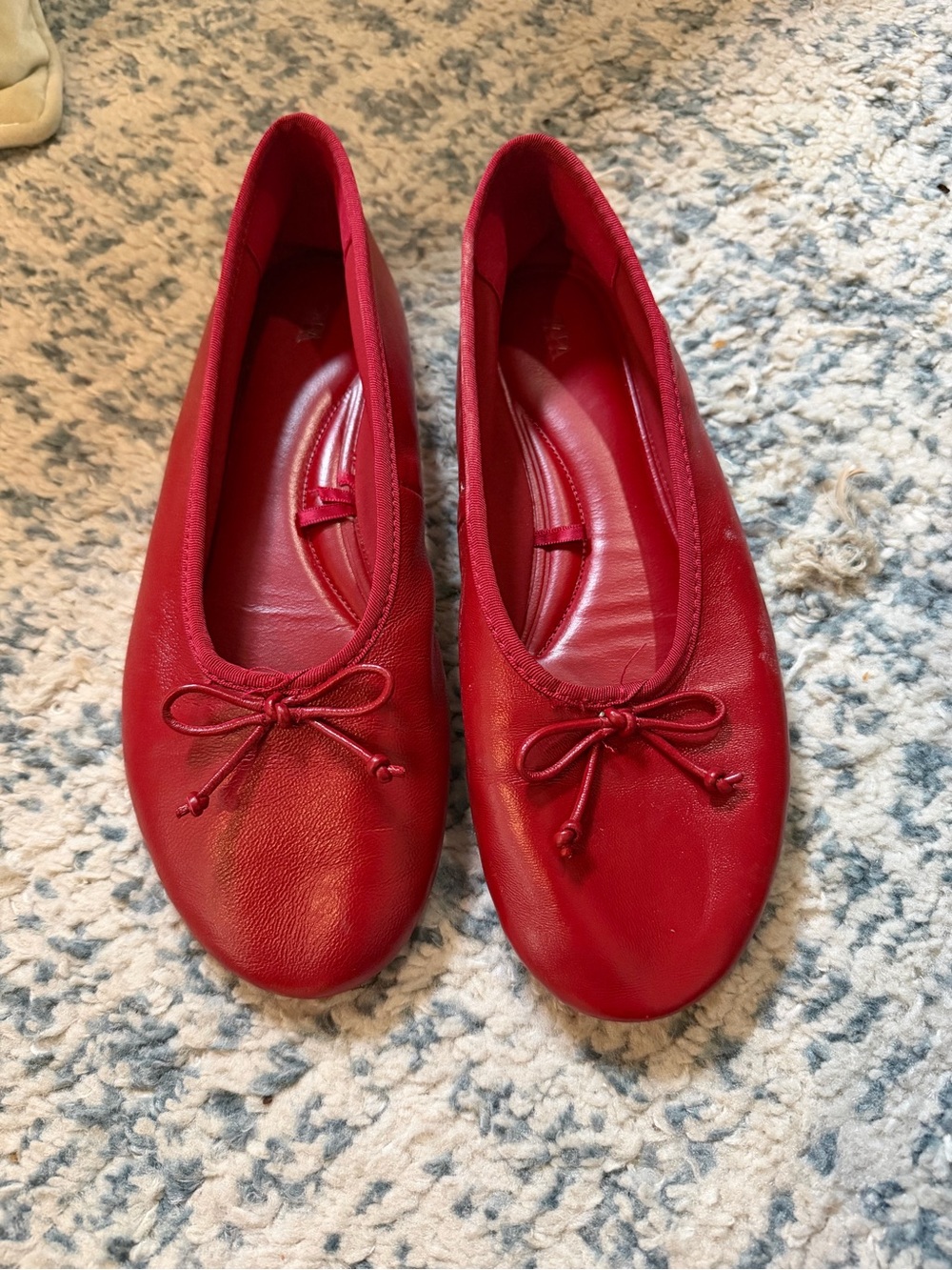 Zara Red Ballet Flats- never worn